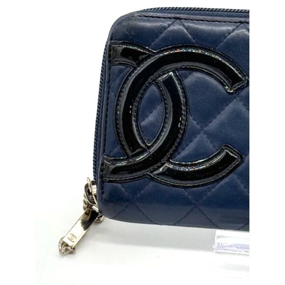Chanel NAVY Cambon Line Round Long Zip Around Organizer Wallet*Great Condition - Picture 2 of 12